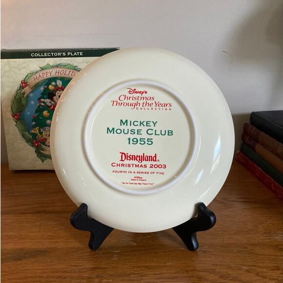 2003 Disney Christmas Collector’s Plate | Disney Parks | Mickey Mouse Club 1955 - Picture 4 of 4